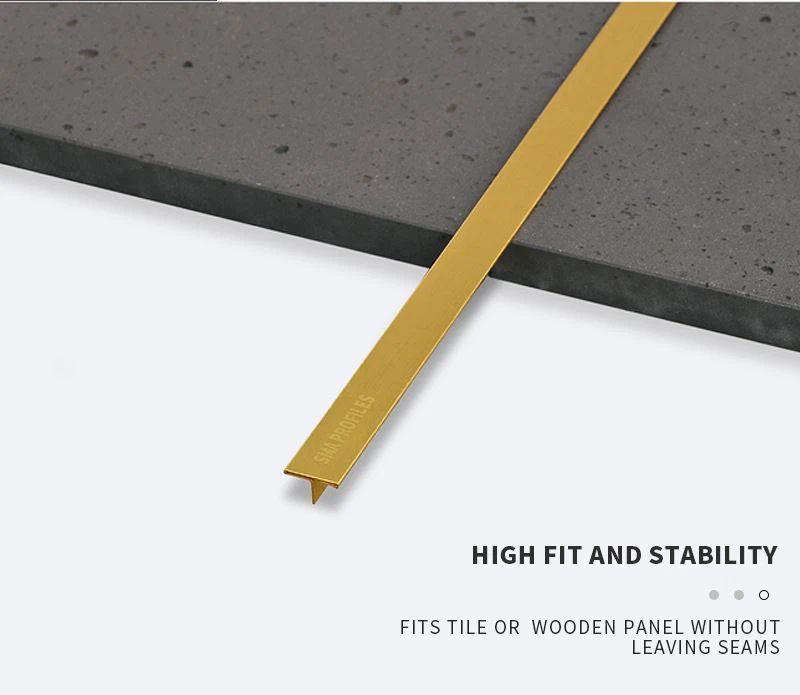 2 T shaped tile trim copper