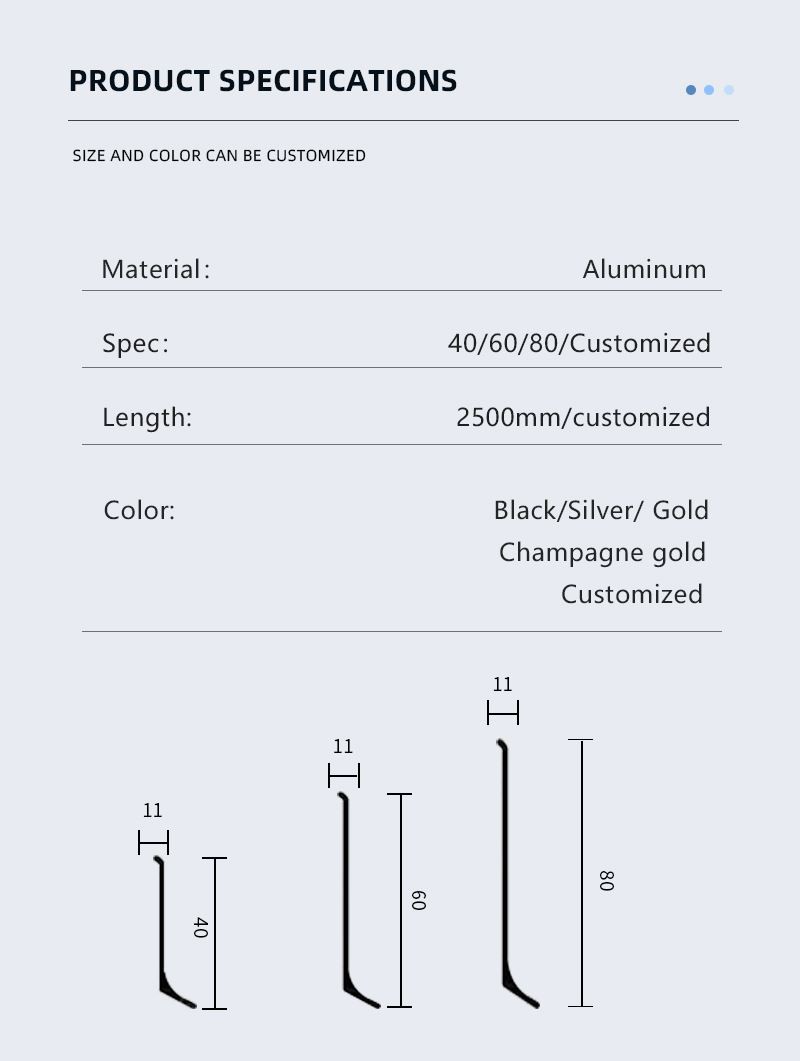 7. aluminium skirting in bedroom