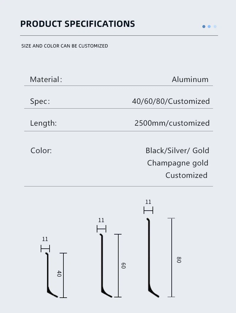 7. flat aluminium skirting