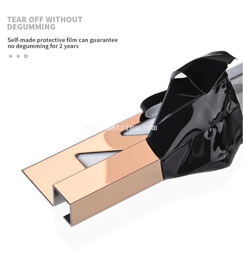 4. mirror steel tile edging