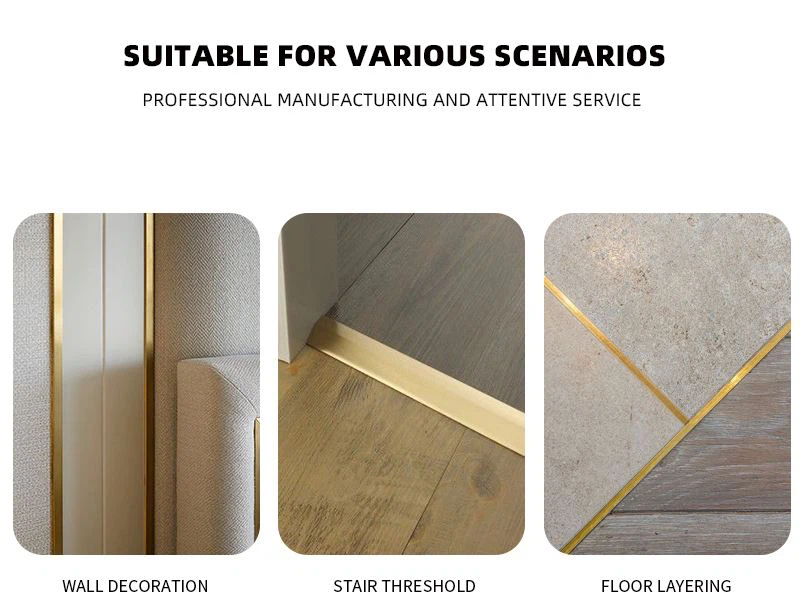 tile to tile transition strip gold brass