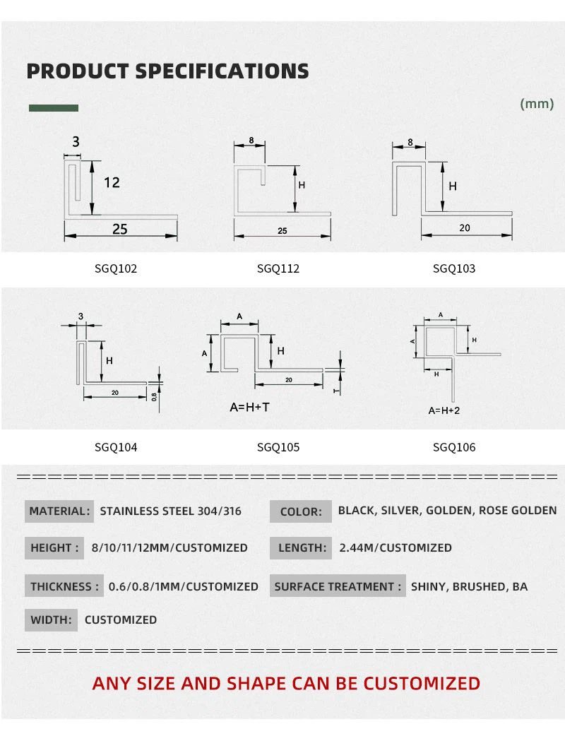 2. tile edge trim kitchen