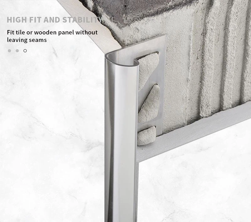 03 round TILE corner stainless profile