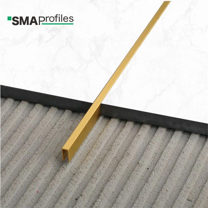 Brass U Decorative Tile Trim