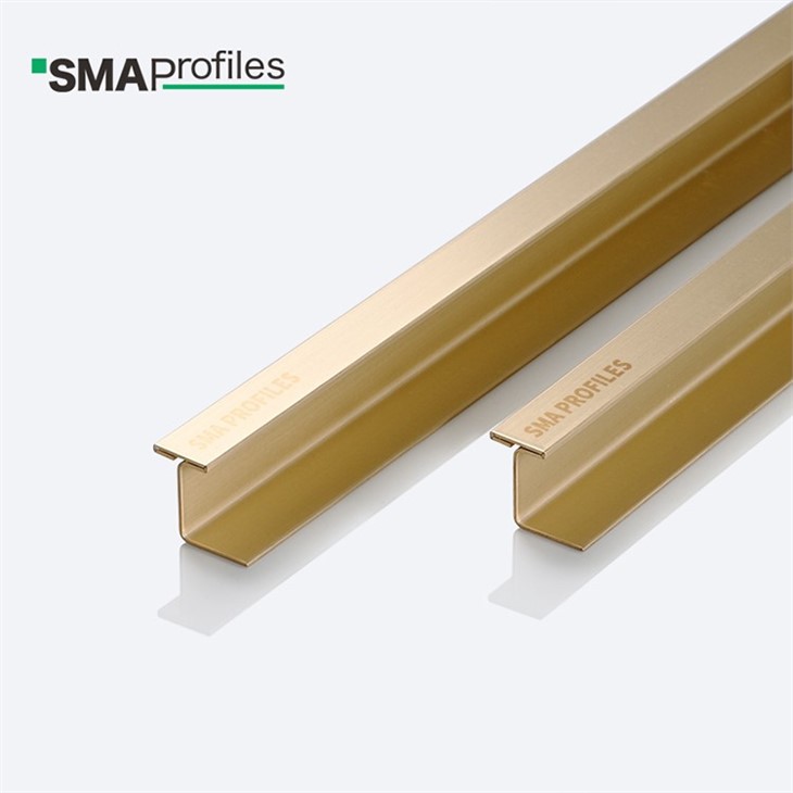 brushed brass tile trim 10mm