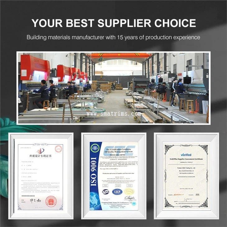 stainless steel square edge tile trim