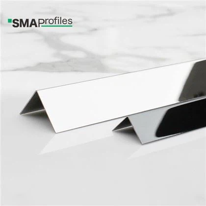 90 Degree Metal Trim in Stainless Steel